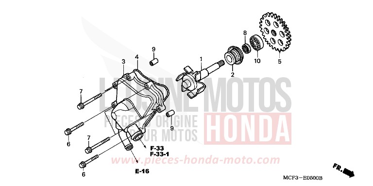 POMPE A EAU von VTR1000 SP-1 ACCURATE SILVER METALLIC (NH146) von 2001